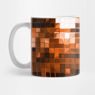 Orange Mirrored Disco Ball Pattern Mug